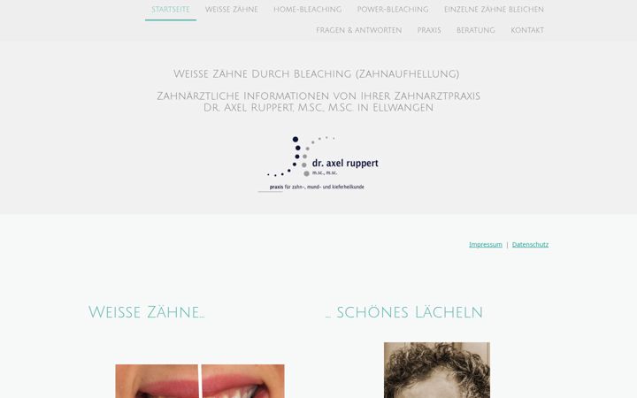 Screenshot of bleaching-zahnaufhellung-ellwangen.de