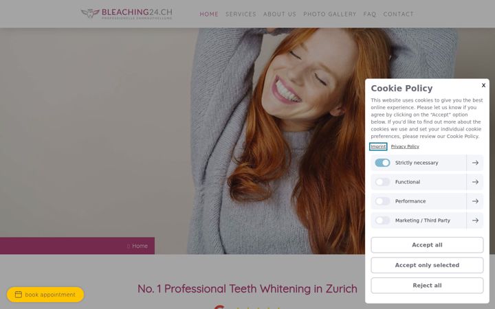Capture d'écran de bleaching24.com