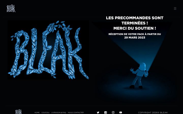 Screenshot of bleakproject.com