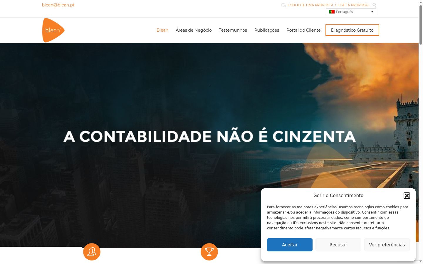Captura de pantalla del banner de consentimiento mostrado antes de cualquier interacción