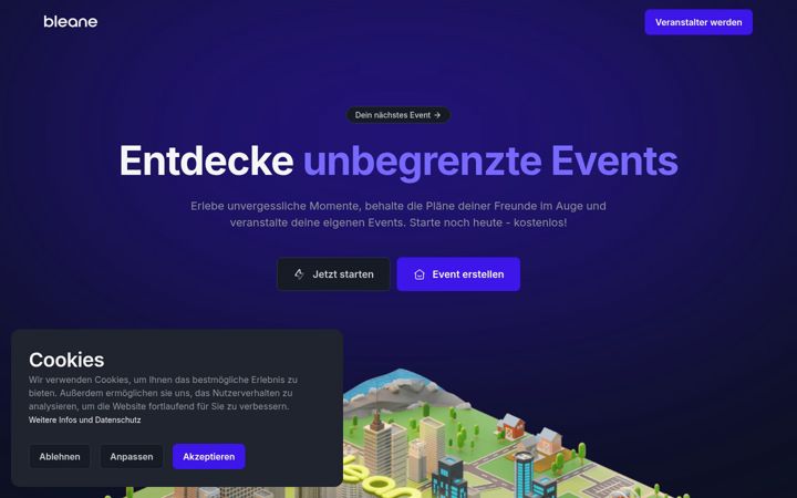 Screenshot of bleane.com