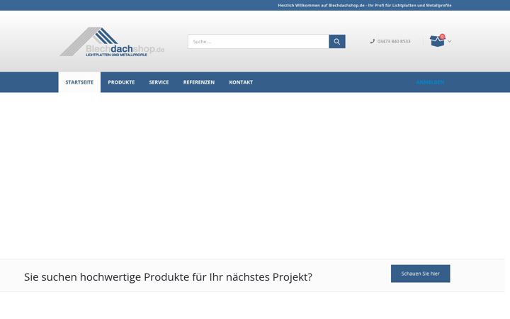 Screenshot van blechdachshop.de