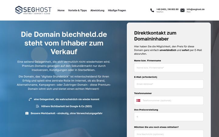 Screenshot of blechheld.de