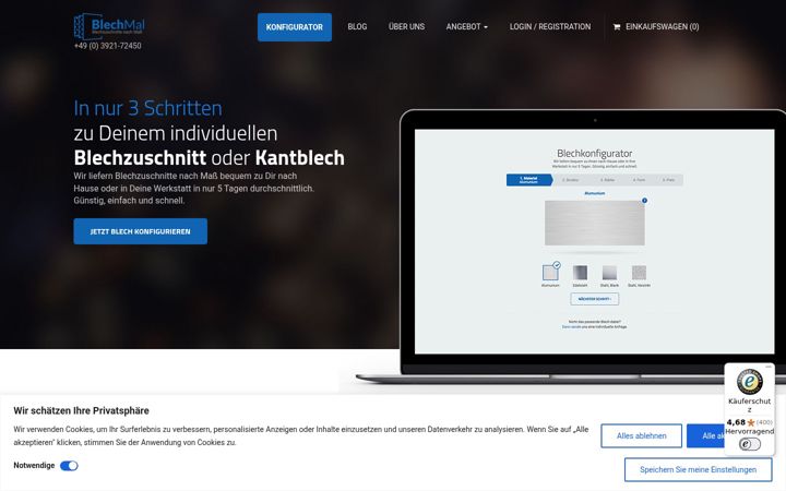 Képernyőkép: blechmal.de