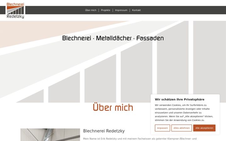 Screenshot of blechnerei-redetzky.de