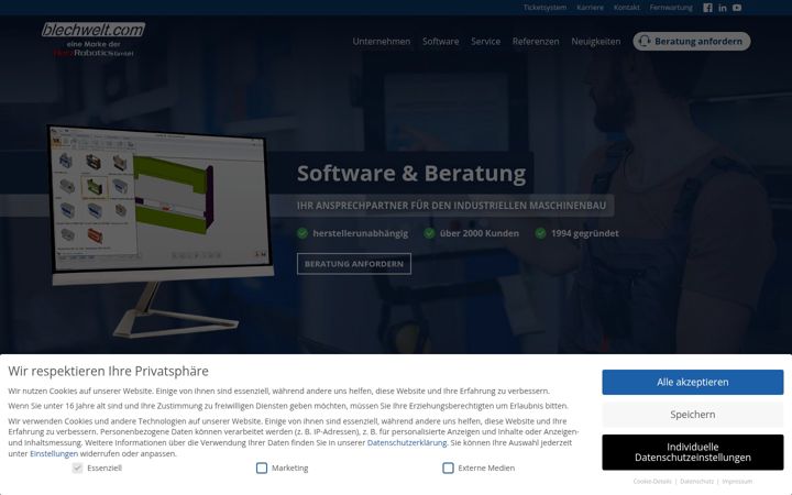 Screenshot van blechwelt.com