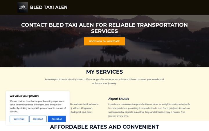 Screenshot of bled-taxi-alen.si