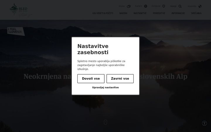 Screenshot of bled.si