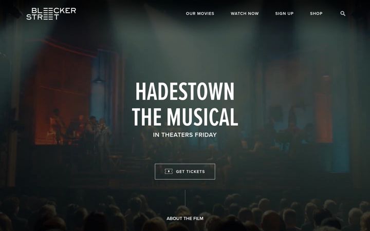 Screenshot of bleeckerstreetmedia.com