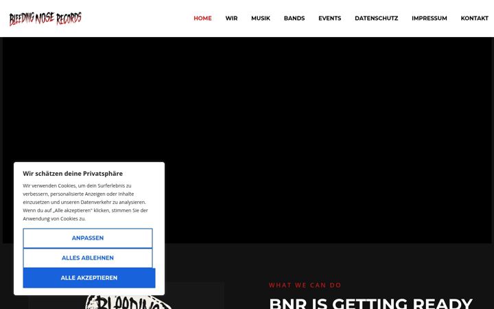 Screenshot di bleedingnoserecords.com
