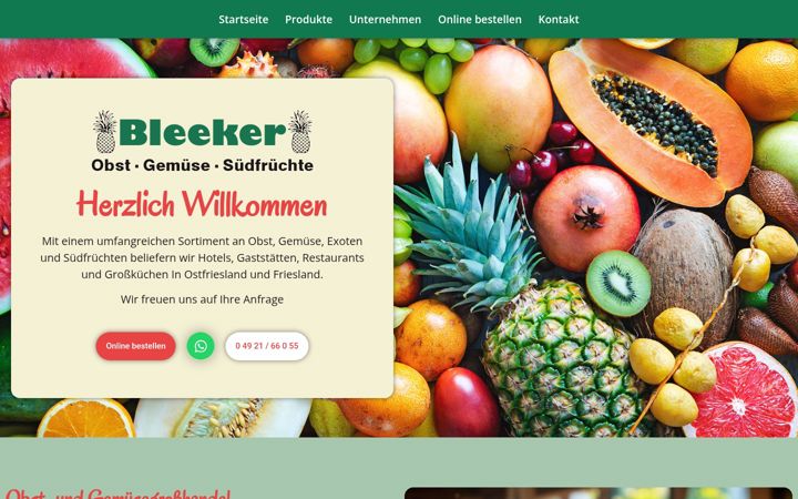 Screenshot di bleeker-obst.de