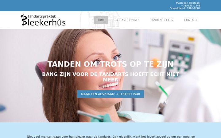Screenshot of bleekerhus.nl