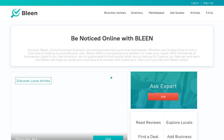 Screenshot of bleen.com.au