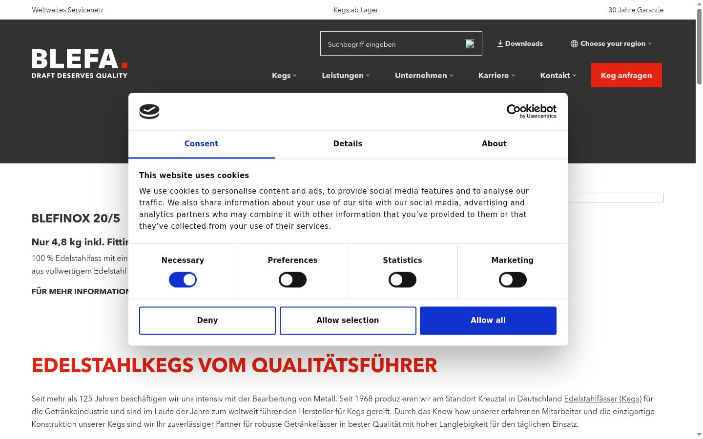 Snímka obrazovky banera súhlasu zobrazeného pred akoukoľvek interakciou