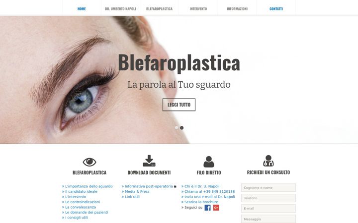 Snímek obrazovky blefaroplasticaestetica.it