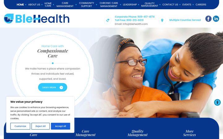 Ekrānuzņēmums no blehealth.com