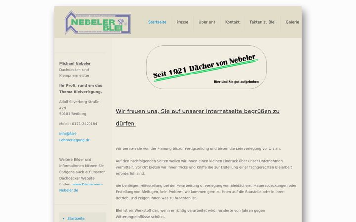 Ekrānuzņēmums no blei-lehrverlegung.de