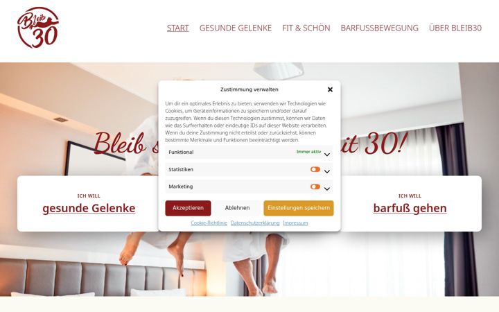 Screenshot of bleib30.com