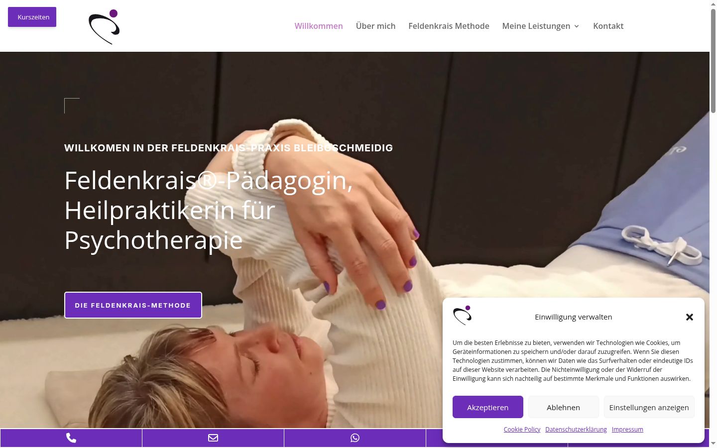 Képernyőkép a bármilyen interakció előtt megjelenő hozzájárulási bannerről
