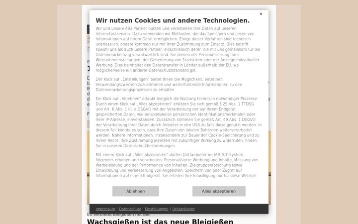 Screenshot of bleigiessen.de