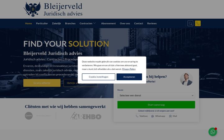 Screenshot of bleijerveldjuridischadvies.nl