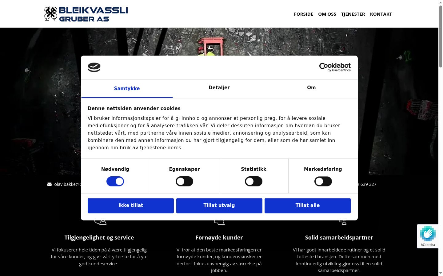 Screenshot van de toestemmingsbanner zoals getoond vóór enige interactie