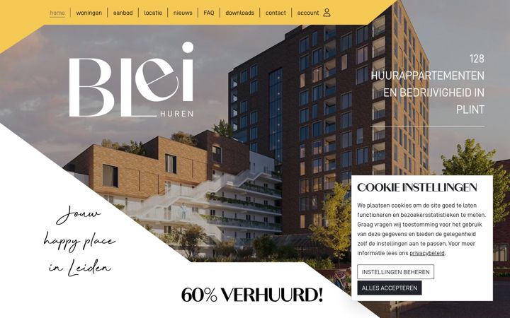 Screenshot of bleileiden.nl