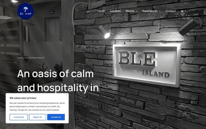 Skjermbilde av bleisland.com