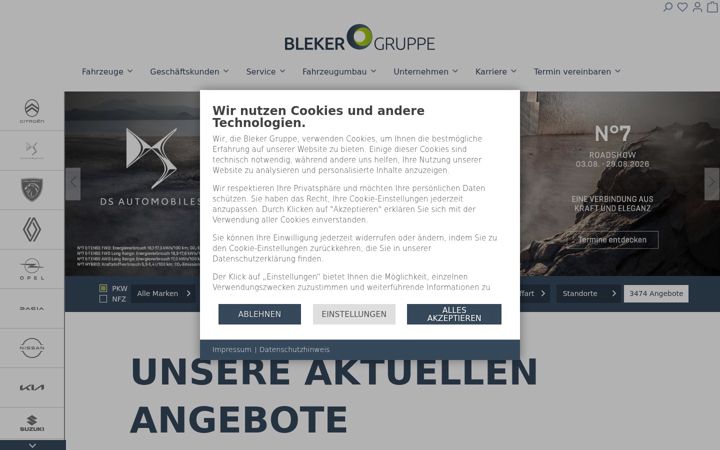 Screenshot of bleker-gruppe.de