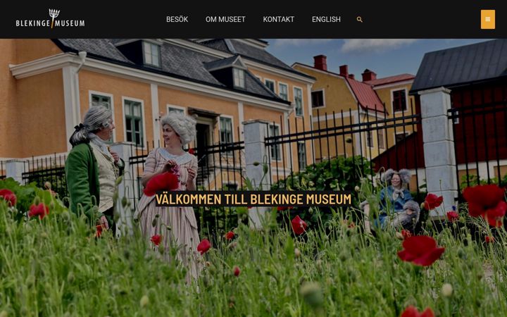 Screenshot of blekingemuseum.se