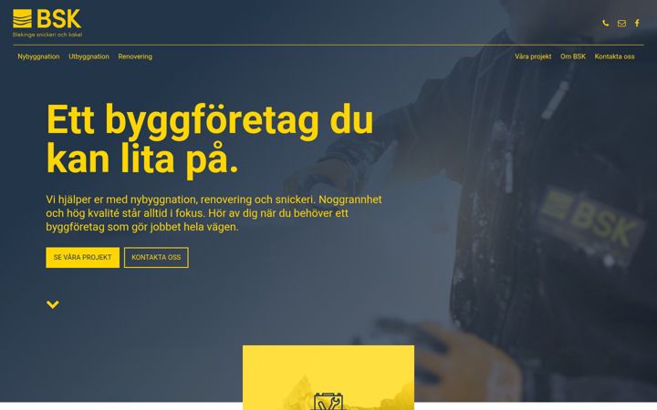 Skjermbilde av blekingesk.se