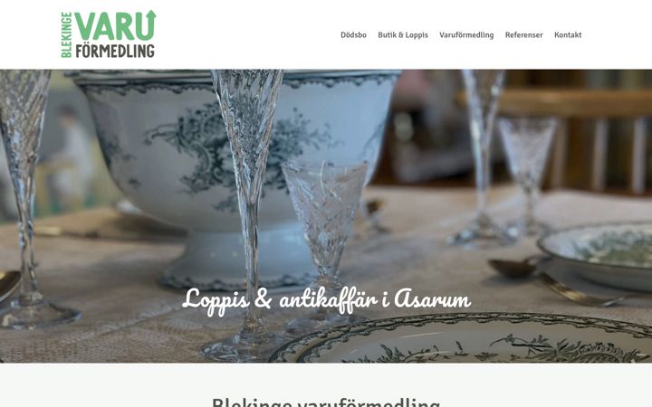 Screenshot of blekingevaruformedling.se