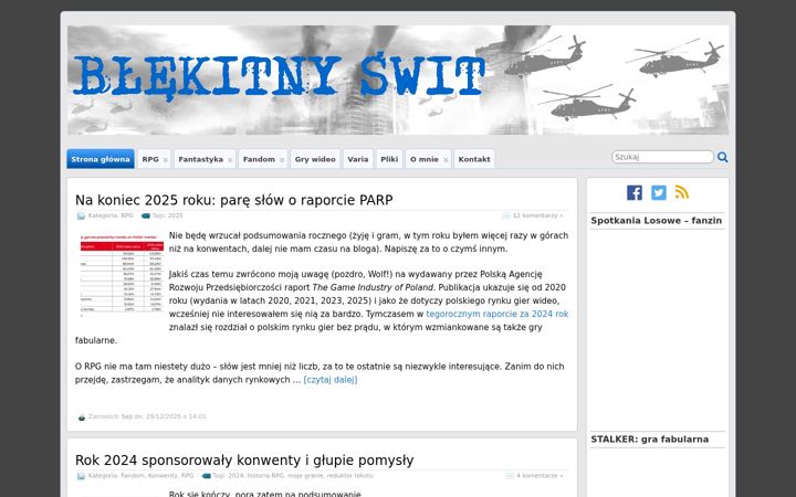 Screenshot of blekitnyswit.pl