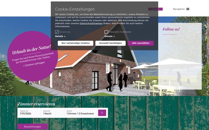 Screenshot of blekkers-bedandbreakfast.de