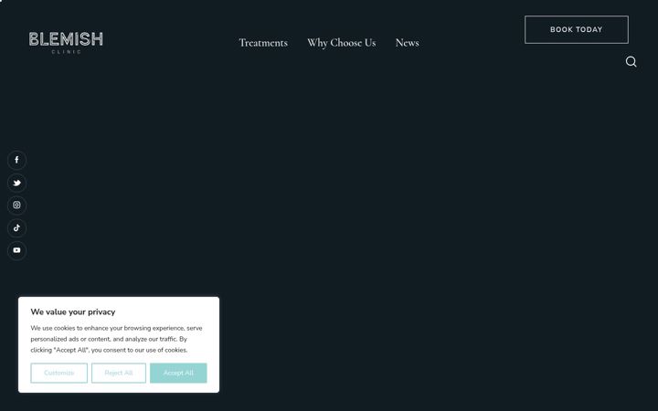 Screenshot of blemishclinic.co.uk