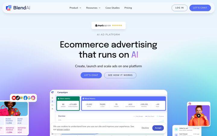 Screenshot of blend-ai.com