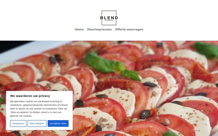 Snímek obrazovky blendcatering.nl