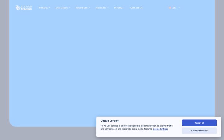 Screenshot of blendedleading.com