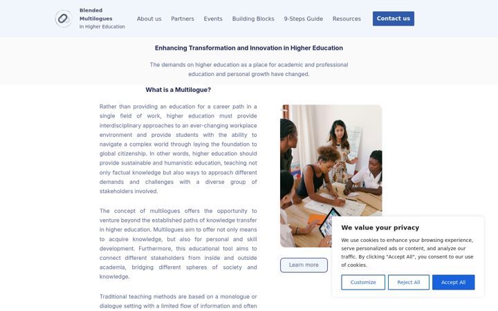 Screenshot of blendedmultilogues.eu