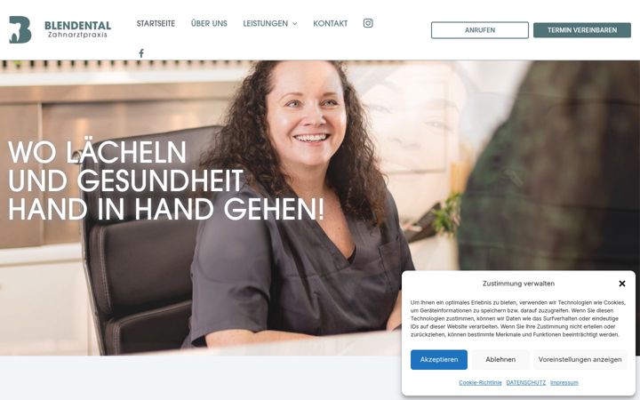 Screenshot of blendental-zahnarztpraxis.de