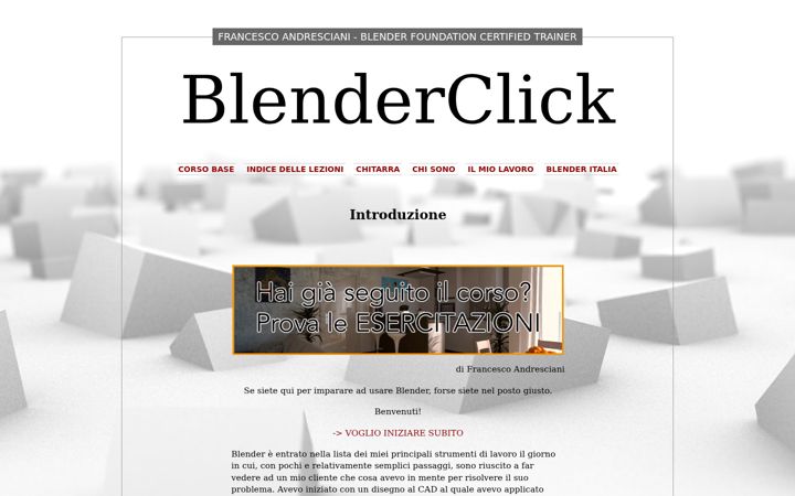 Kuvakaappaus sivustosta blenderclick.it