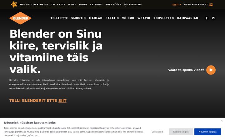 Screenshot of blenderjuice.ee