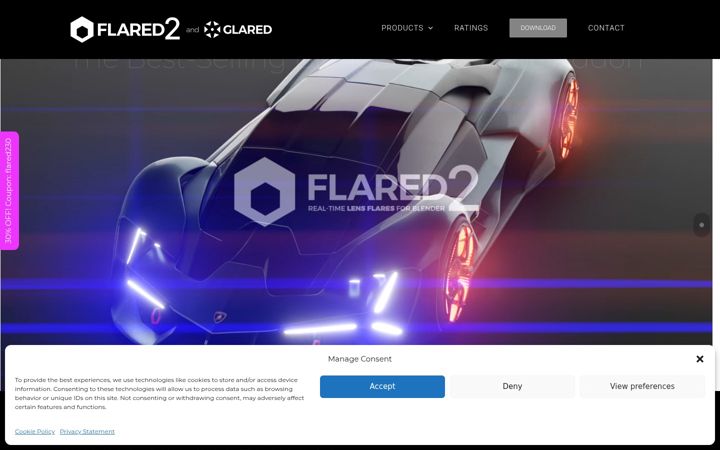 Ekrano kopija blenderlensflare.com