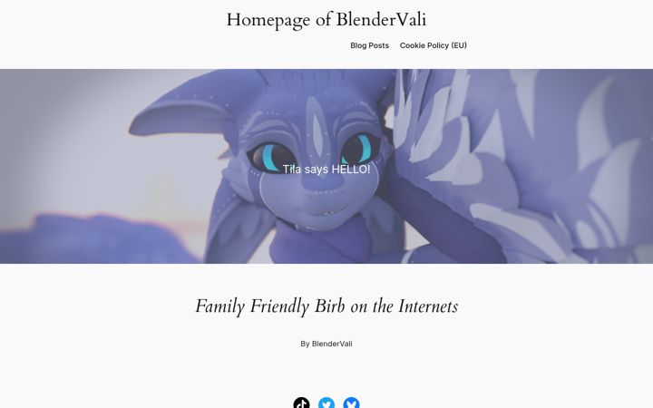Screenshot of blendervali.de