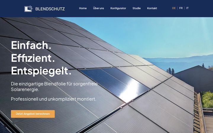 Screenshot of blendschutz.ch