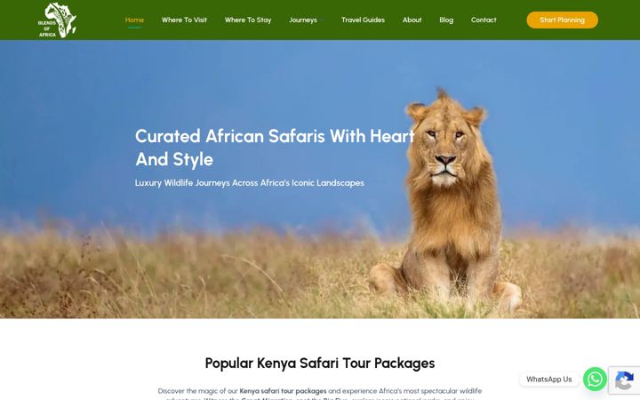 Captură de ecran a blendsofafrica.com
