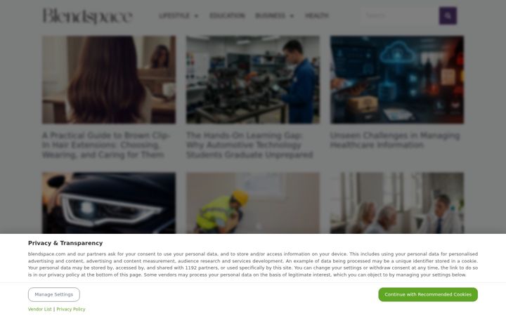 Screenshot of blendspace.com
