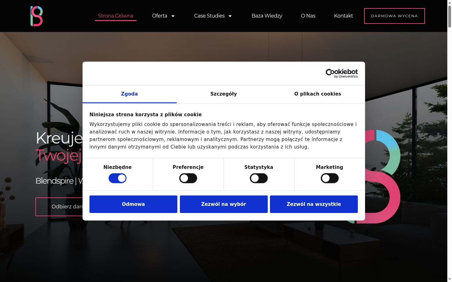 Capture d'écran de la bannière de consentement affichée avant toute interaction