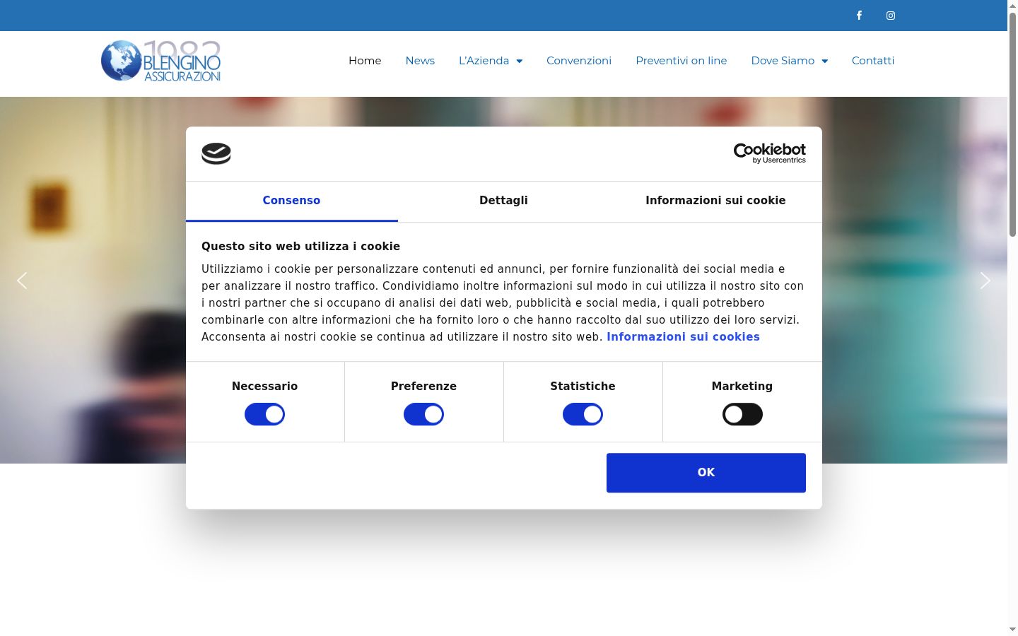 Sutikimo reklamjuostės, rodytos prieš bet kokią sąveiką, ekrano kopija