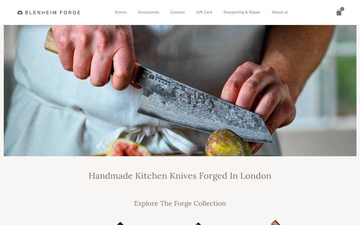 Ekrano kopija blenheimforge.co.uk